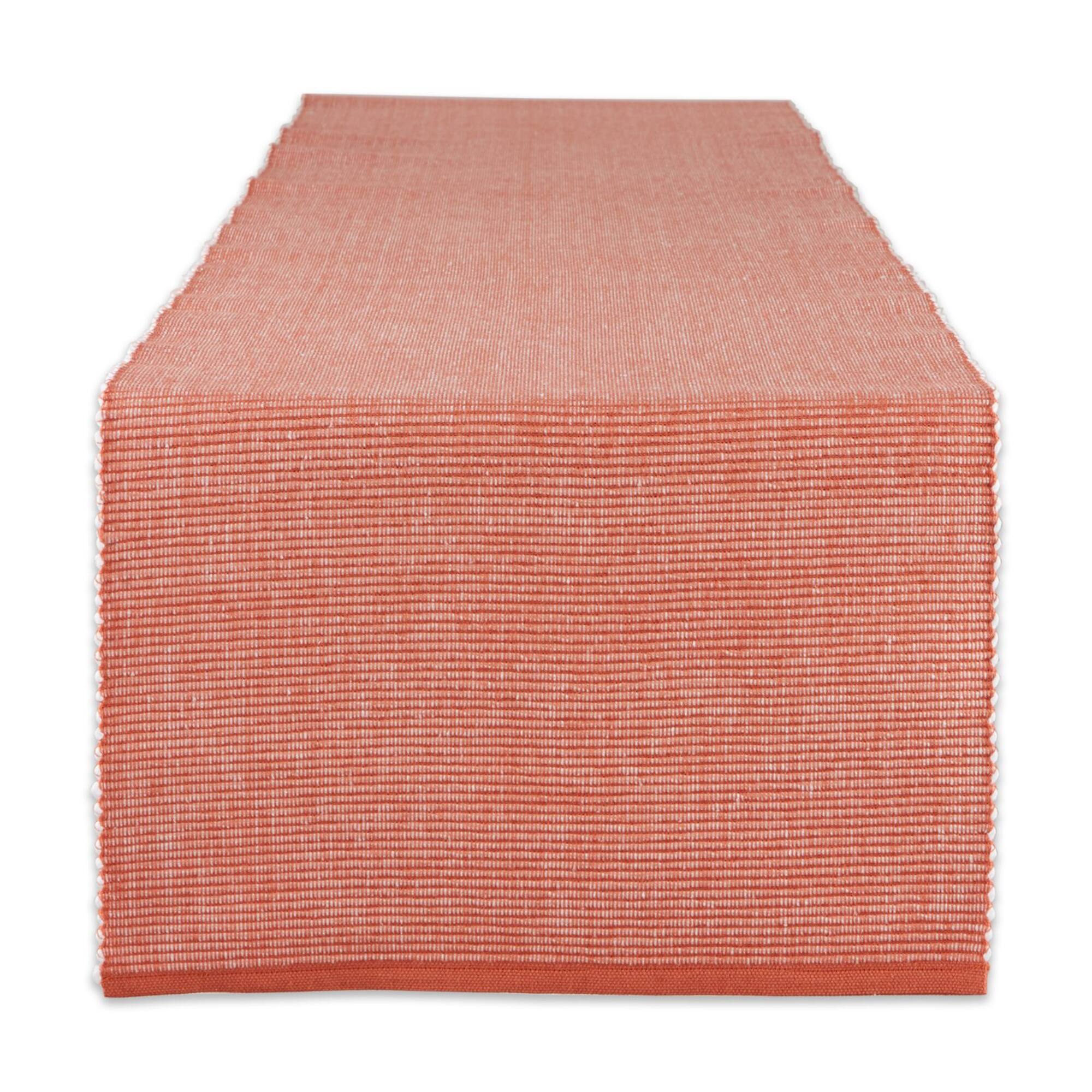 DII® 72" Vintage Red & White 2-Tone Ribbed Table Runner